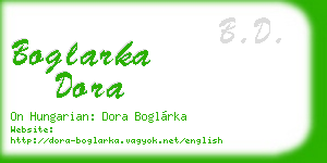 boglarka dora business card